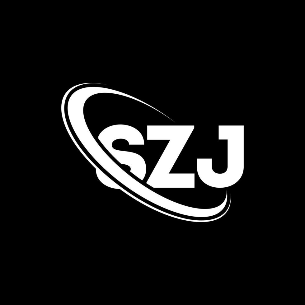 szj-logo. szj brief. szj brief logo ontwerp. initialen szj logo gekoppeld aan cirkel en monogram logo in hoofdletters. szj typografie voor technologie, zaken en onroerend goed merk. vector