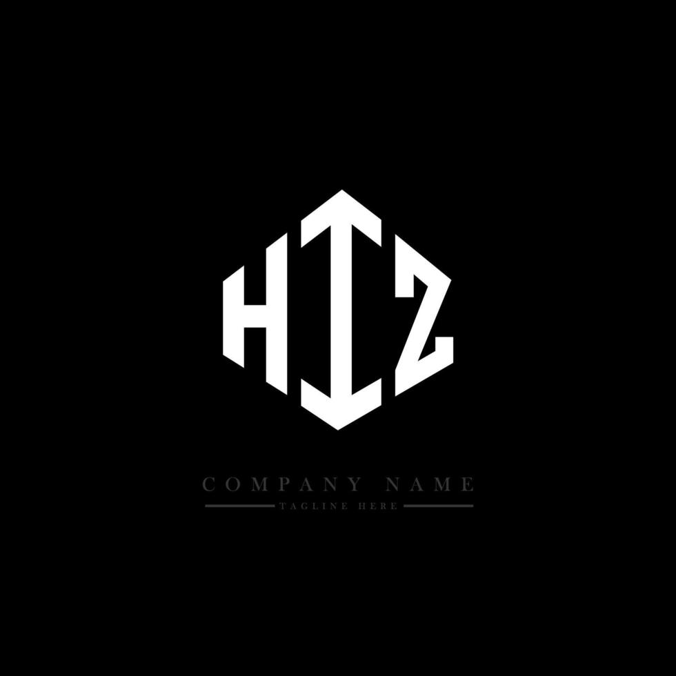 hiz letter logo-ontwerp met veelhoekvorm. hiz veelhoek en kubusvorm logo-ontwerp. hiz zeshoek vector logo sjabloon witte en zwarte kleuren. hiz monogram, business en onroerend goed logo.