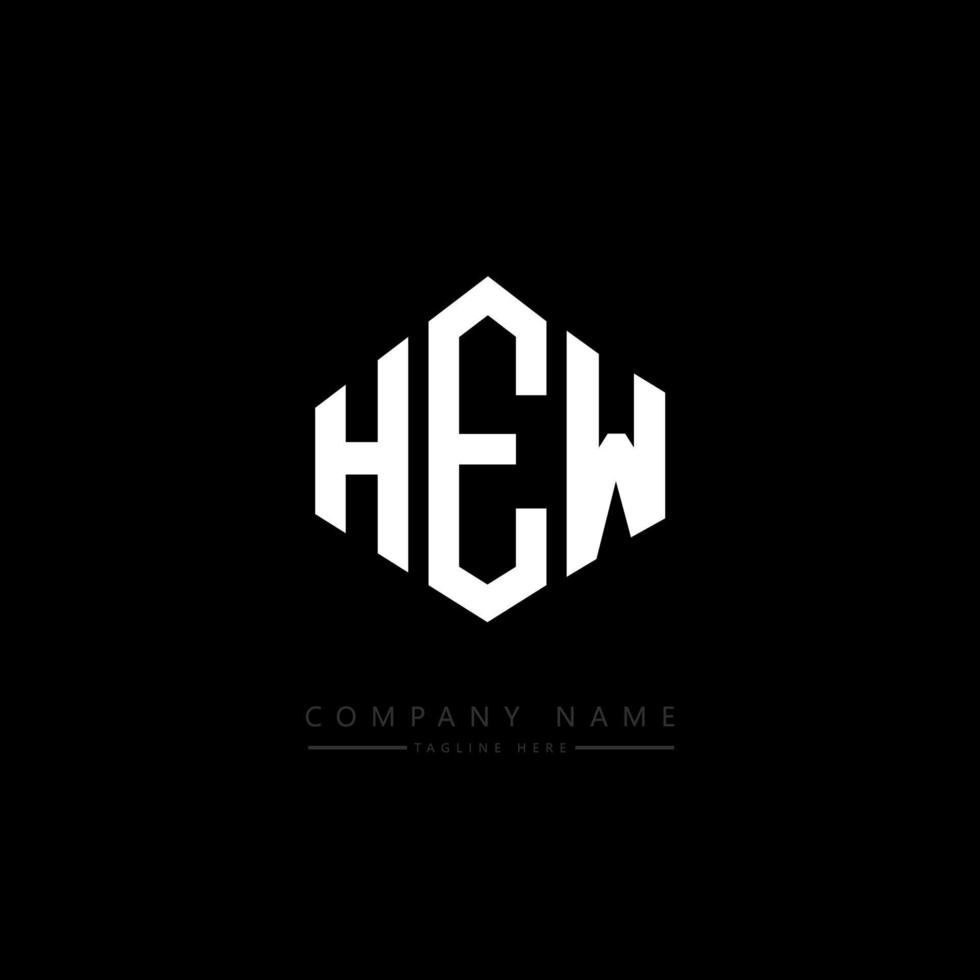 hew letter logo-ontwerp met veelhoekvorm. hew veelhoek en kubusvorm logo-ontwerp. hew zeshoek vector logo sjabloon witte en zwarte kleuren. hew monogram, business en onroerend goed logo.