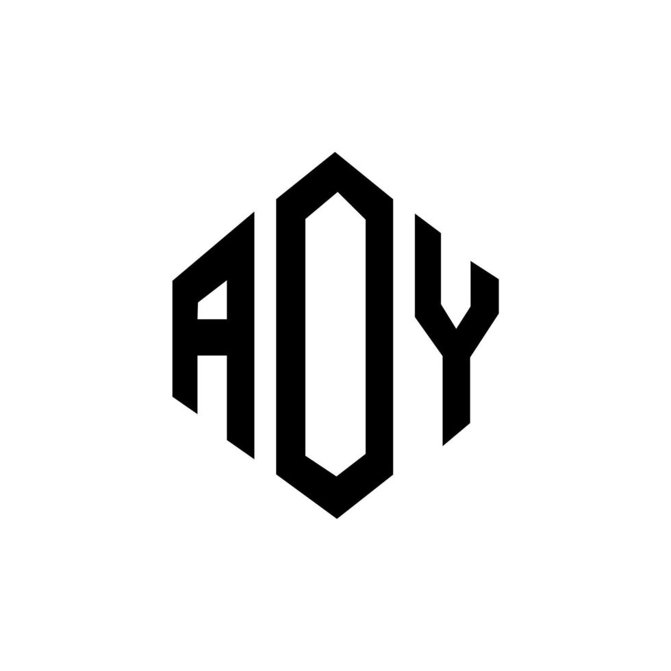 aoy letter logo-ontwerp met veelhoekvorm. aoy veelhoek en kubusvorm logo-ontwerp. aoy zeshoek vector logo sjabloon witte en zwarte kleuren. aoy monogram, bedrijfs- en onroerend goed logo.