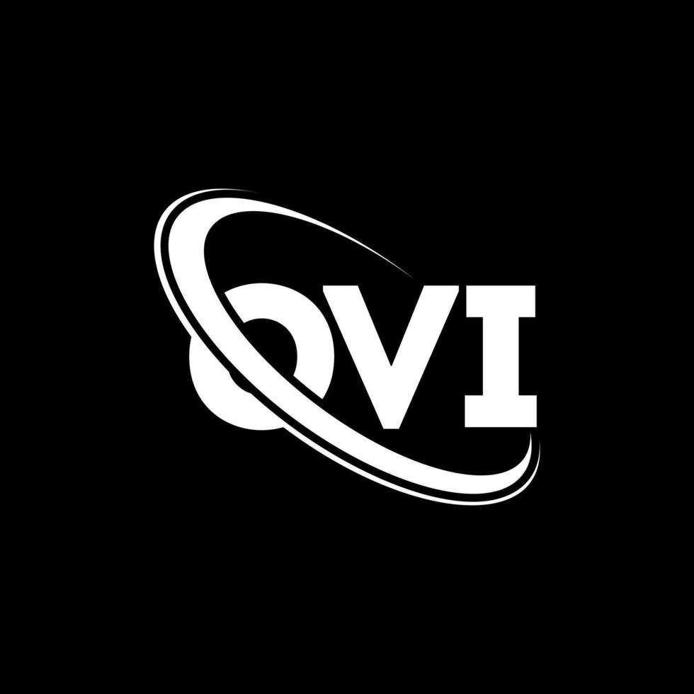 ovi-logo. ovi brief. ovi brief logo ontwerp. initialen ovi logo gekoppeld aan cirkel en hoofdletter monogram logo. ovi typografie voor technologie, zaken en onroerend goed merk. vector