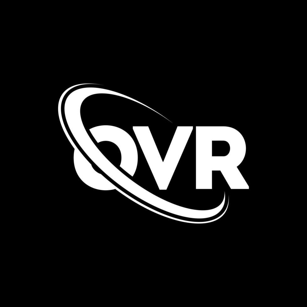 ovr-logo. ov brief. ovr brief logo ontwerp. initialen ovr-logo gekoppeld aan cirkel en monogram-logo in hoofdletters. ovr typografie voor technologie, zaken en onroerend goed merk. vector