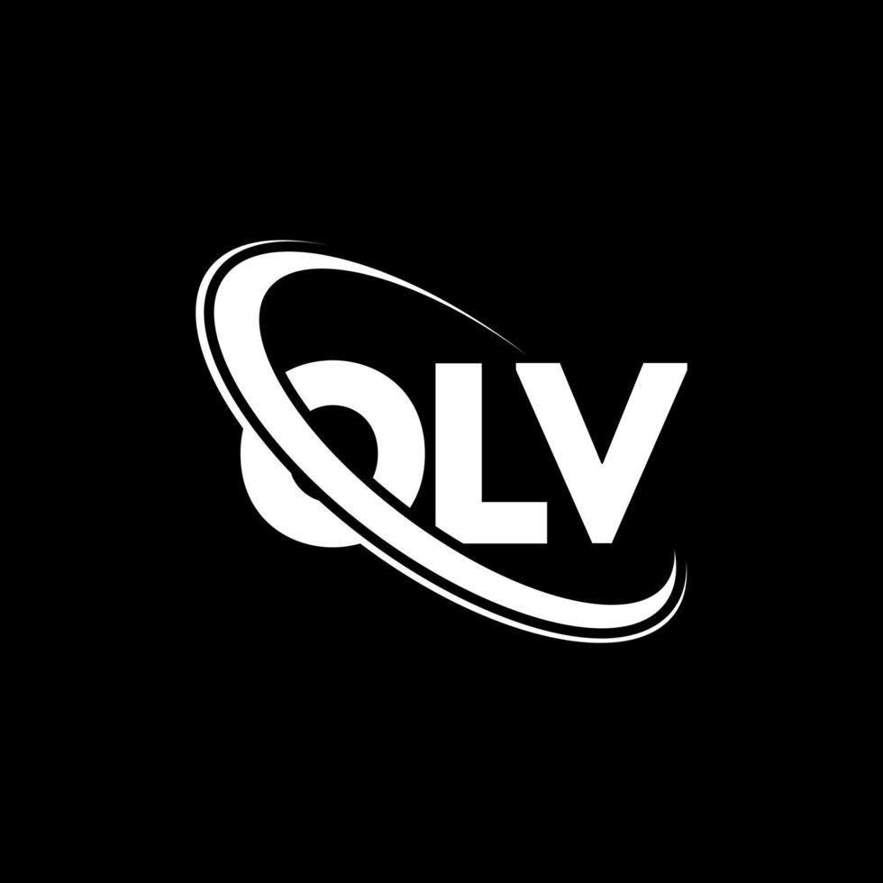 olv-logo. olv brief. olv brief logo ontwerp. initialen olv logo gekoppeld aan cirkel en hoofdletter monogram logo. olv typografie voor technologie, zaken en onroerend goed merk. vector