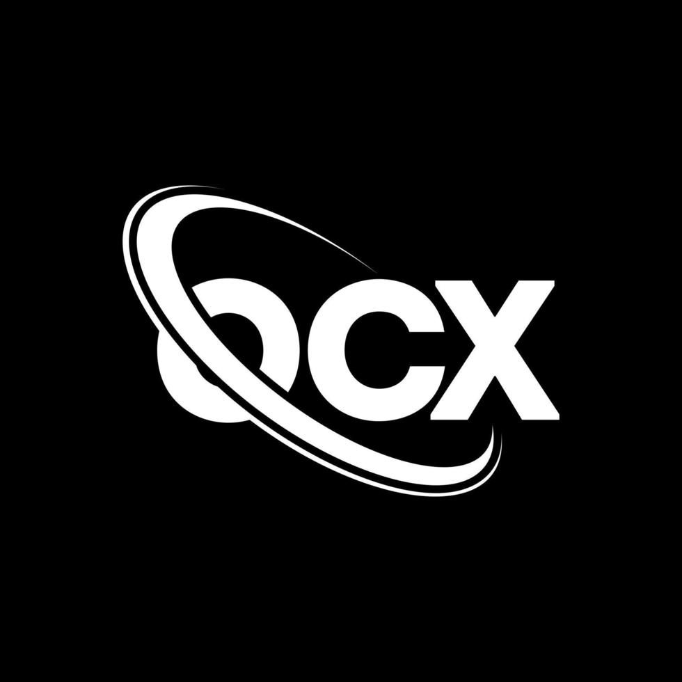 ocx-logo. ocx brief. ocx brief logo ontwerp. initialen ocx logo gekoppeld aan cirkel en hoofdletter monogram logo. ocx typografie voor technologie, zaken en onroerend goed merk. vector