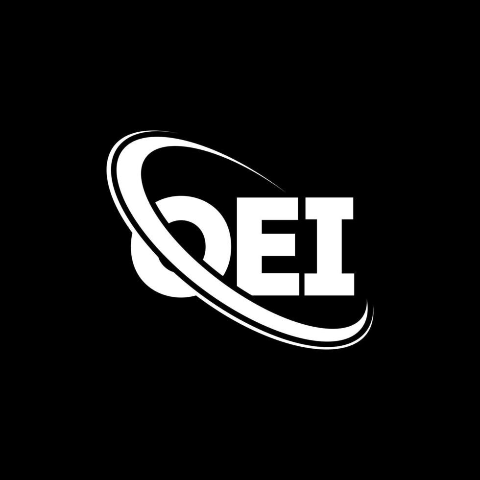 oei-logo. oei brief. oei brief logo ontwerp. initialen oei logo gekoppeld aan cirkel en monogram logo in hoofdletters. oei typografie voor technologie, zaken en onroerend goed merk. vector