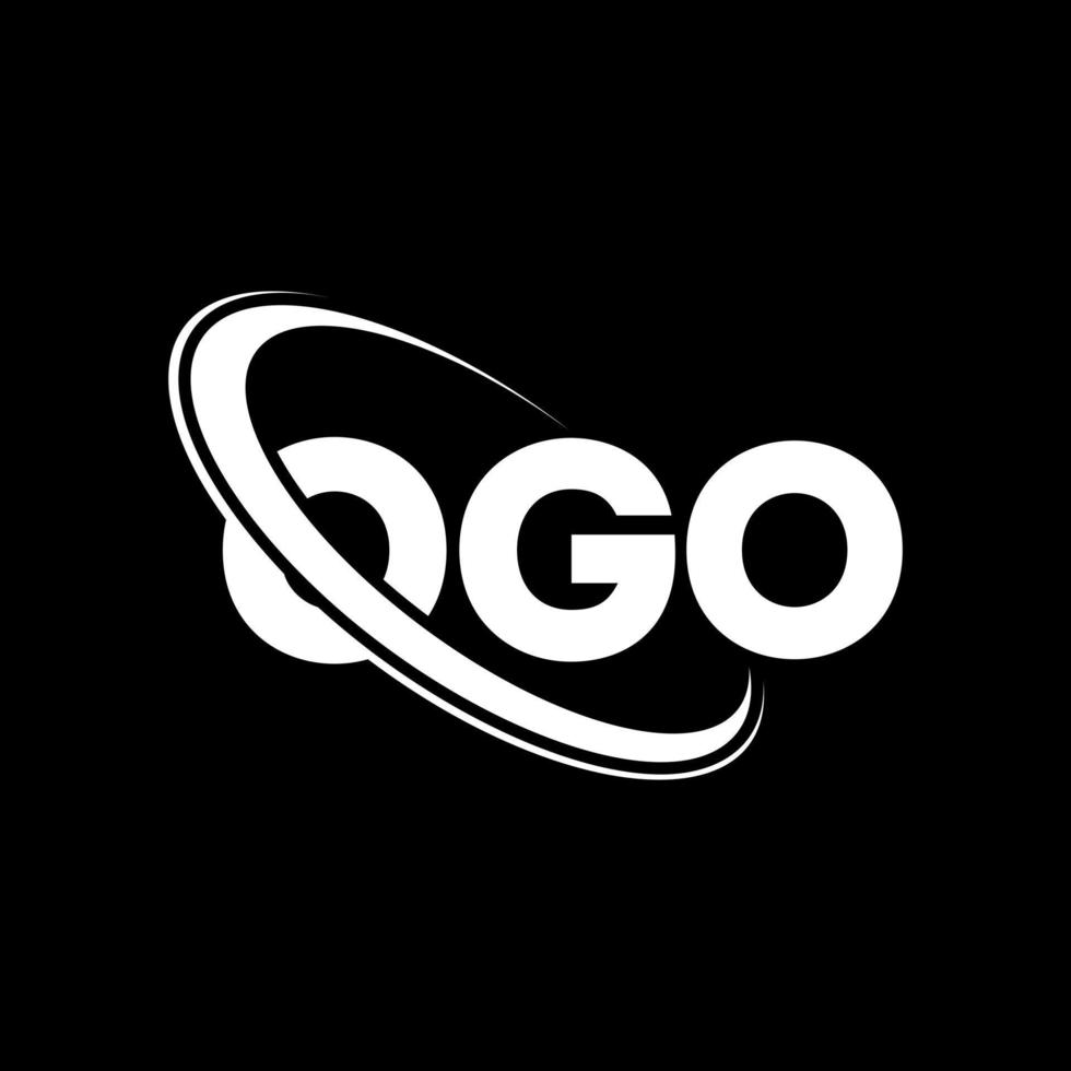 ogo-logo. og brief. ogo brief logo ontwerp. initialen ogo-logo gekoppeld aan cirkel en monogram-logo in hoofdletters. ogo typografie voor technologie, zaken en onroerend goed merk. vector