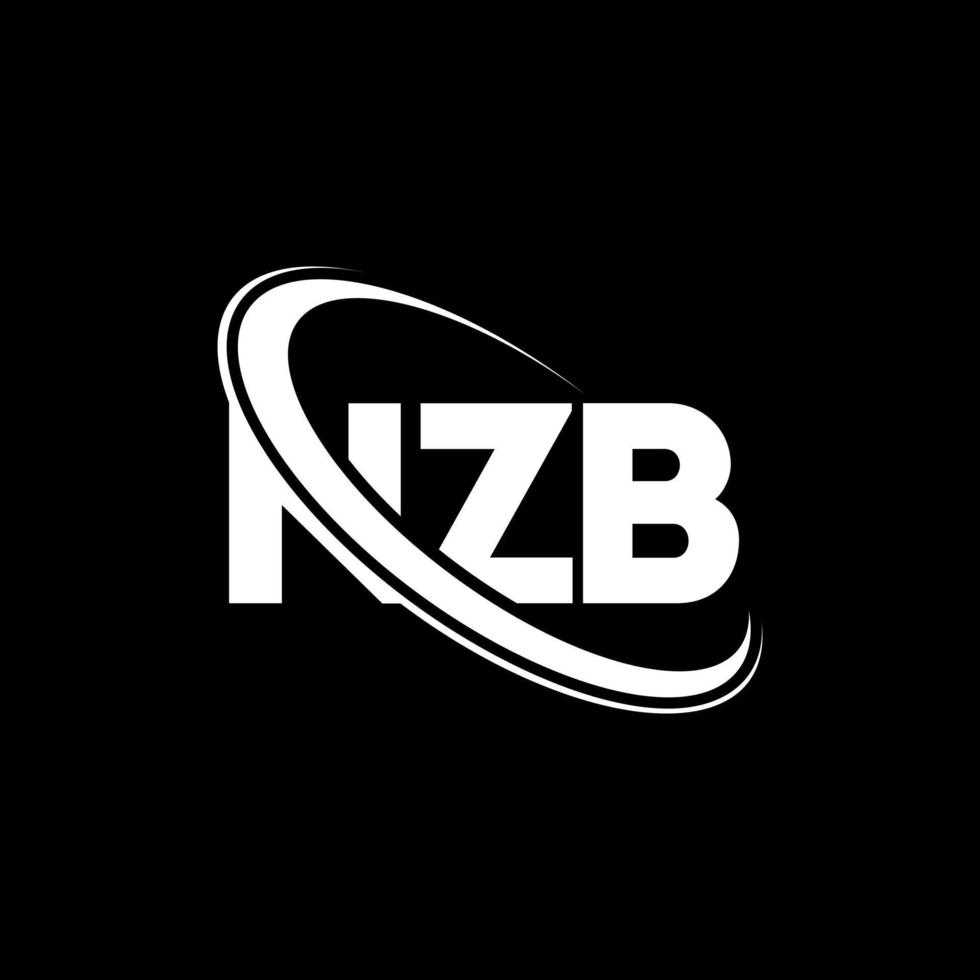 nzb-logo. nzb brief. nzb brief logo ontwerp. initialen nzb-logo gekoppeld aan cirkel en monogram-logo in hoofdletters. nzb typografie voor technologie, zaken en onroerend goed merk. vector