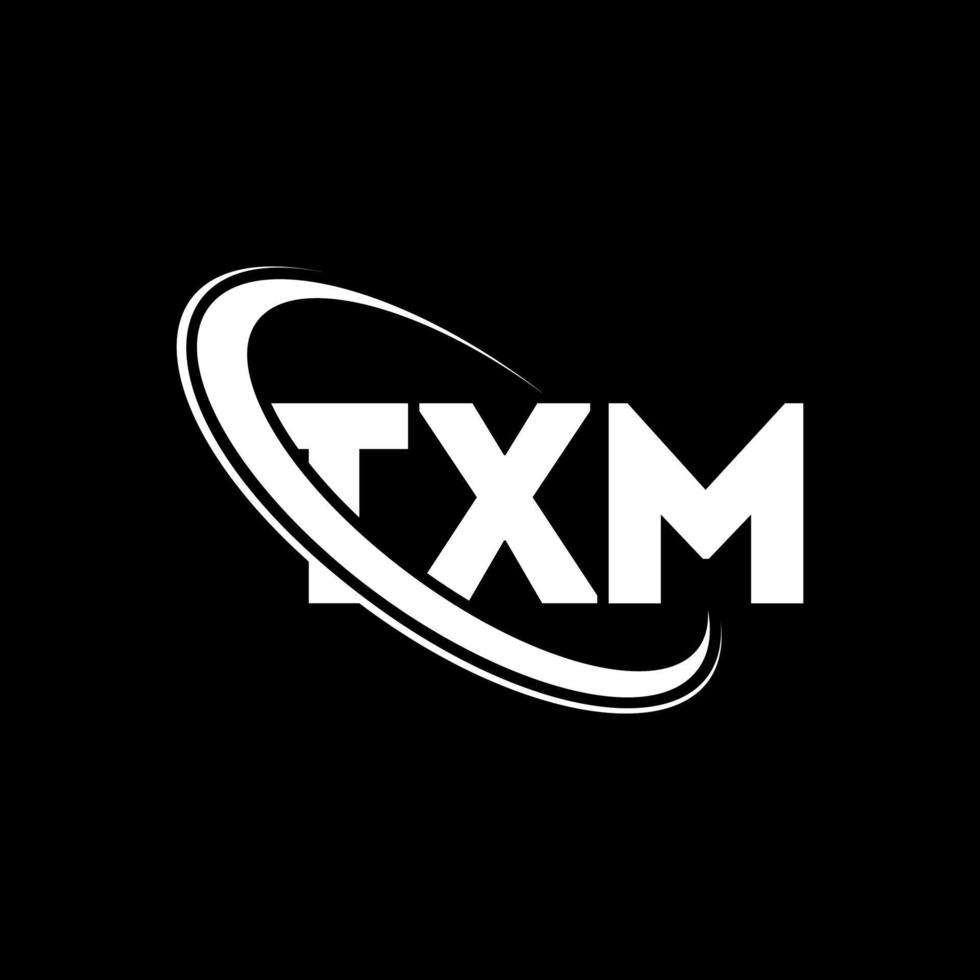 txm-logo. txm-brief. txm brief logo ontwerp. initialen txm-logo gekoppeld aan cirkel en monogram-logo in hoofdletters. txm typografie voor technologie, business en onroerend goed merk. vector