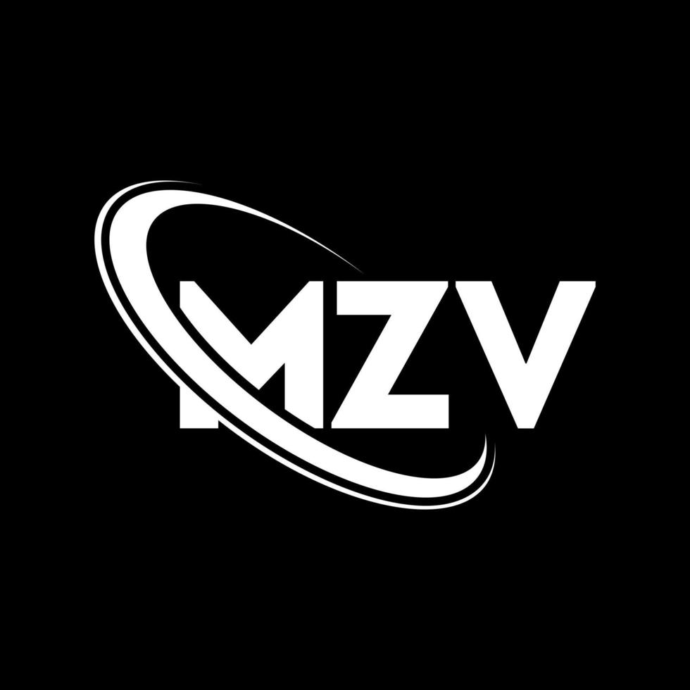 mzv-logo. mzv brief. mzv brief logo ontwerp. initialen mzv logo gekoppeld aan cirkel en monogram logo in hoofdletters. mzv typografie voor technologie, business en onroerend goed merk. vector