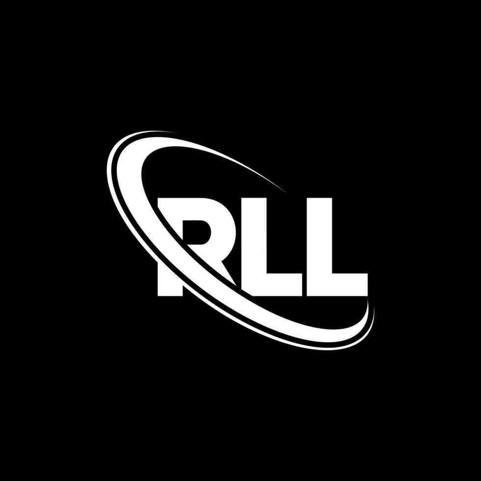 rll-logo. rll brief. rll brief logo ontwerp. initialen rll-logo gekoppeld aan cirkel en monogram-logo in hoofdletters. rll typografie voor technologie, zaken en onroerend goed merk. vector