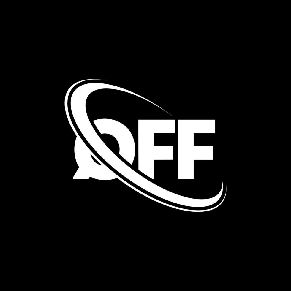 qff-logo. qff brief. qff brief logo ontwerp. initialen qff-logo gekoppeld aan cirkel en monogram-logo in hoofdletters. qff typografie voor technologie, zaken en onroerend goed merk. vector