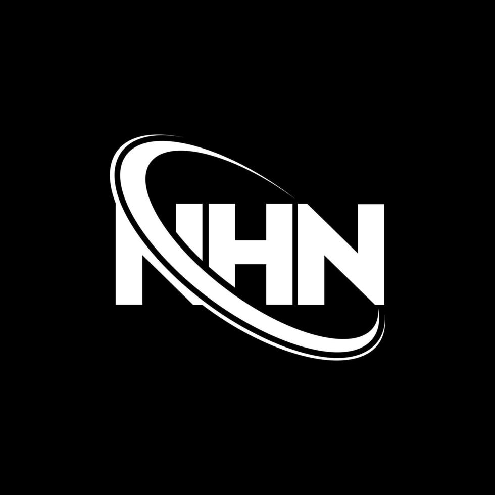 nhn-logo. nn brief. nhn brief logo ontwerp. initialen nhn logo gekoppeld aan cirkel en monogram logo in hoofdletters. nhn typografie voor technologie, zaken en onroerend goed merk. vector