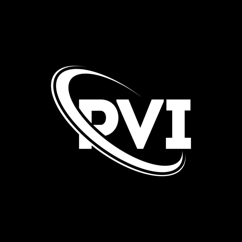 pvi-logo. pv brief. pvi brief logo ontwerp. initialen pvi logo gekoppeld aan cirkel en hoofdletter monogram logo. pvi typografie voor technologie, zaken en onroerend goed merk. vector