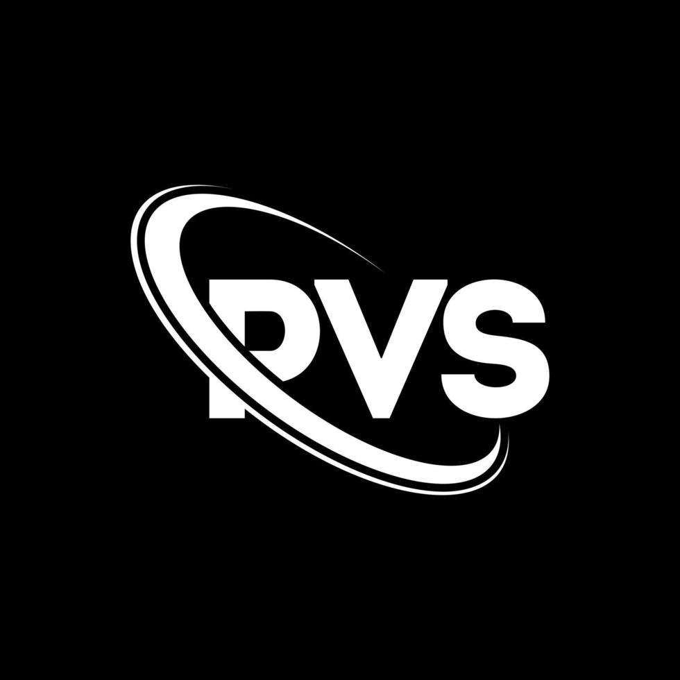 pvs-logo. pv brief. pvs brief logo ontwerp. initialen pvs-logo gekoppeld aan cirkel en monogram-logo in hoofdletters. pvs typografie voor technologie, zaken en onroerend goed merk. vector