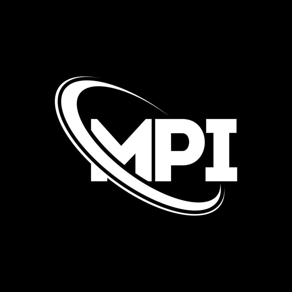 mpi-logo. mpi brief. mpi brief logo ontwerp. initialen mpi-logo gekoppeld aan cirkel en monogram-logo in hoofdletters. mpi-typografie voor technologie, zaken en onroerend goed merk. vector