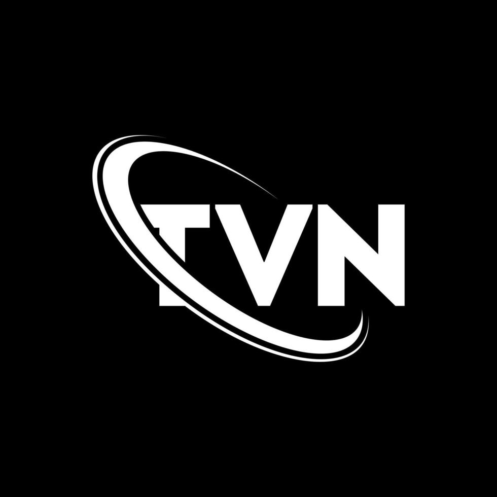 tvn-logo. tvn brief. tvn brief logo ontwerp. initialen tvn-logo gekoppeld aan cirkel en monogram-logo in hoofdletters. tvn typografie voor technologie, business en onroerend goed merk. vector