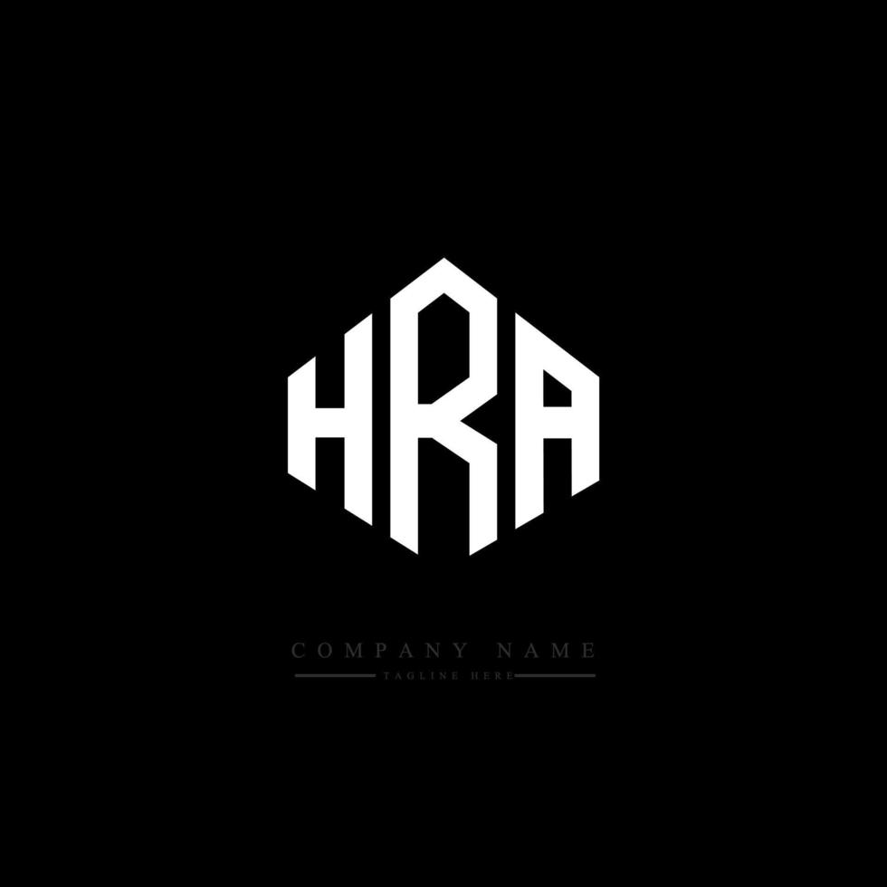 hra letter logo-ontwerp met veelhoekvorm. hra veelhoek en kubusvorm logo-ontwerp. hra zeshoek vector logo sjabloon witte en zwarte kleuren. hra-monogram, bedrijfs- en onroerendgoedlogo.