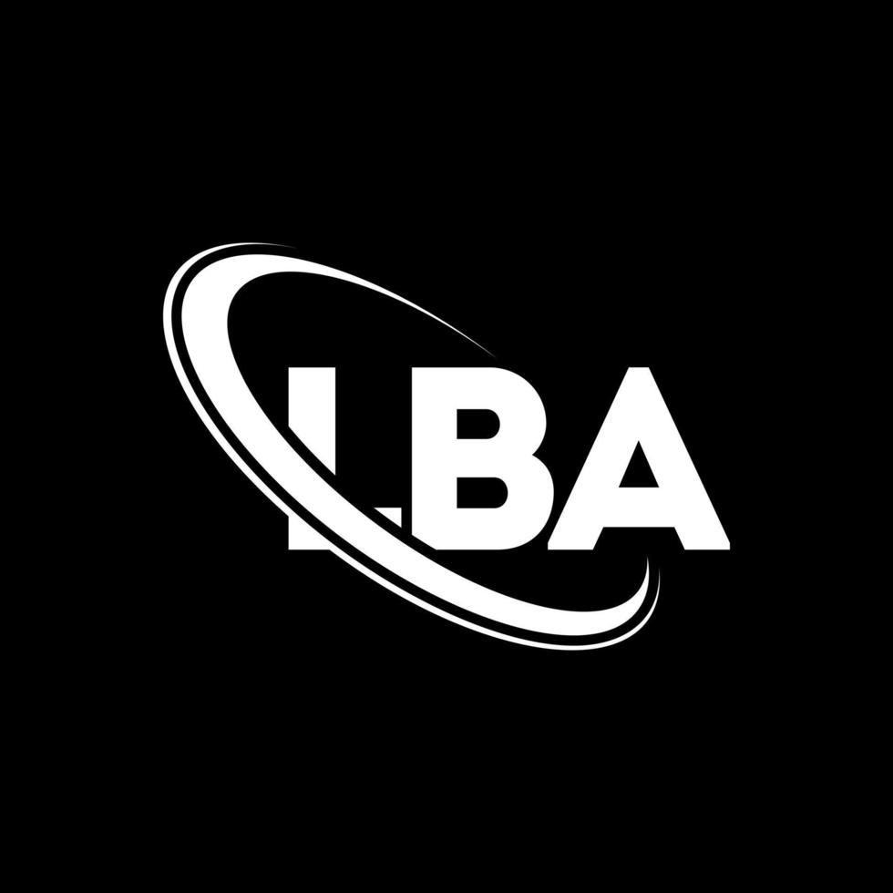 lba-logo. lba brief. lba brief logo ontwerp. initialen lba-logo gekoppeld aan cirkel en monogram-logo in hoofdletters. lba typografie voor technologie, zaken en onroerend goed merk. vector
