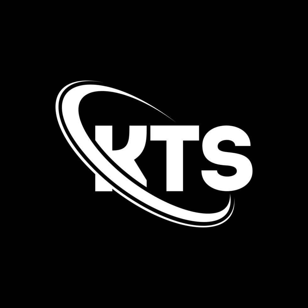 kts-logo. kt brief. kts brief logo ontwerp. initialen kts-logo gekoppeld aan cirkel en monogram-logo in hoofdletters. kts typografie voor technologie, zaken en onroerend goed merk. vector