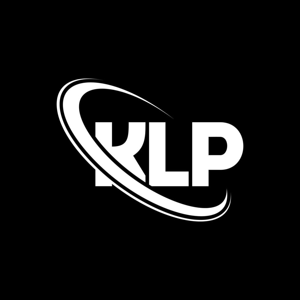 klp-logo. klp brief. klp brief logo ontwerp. initialen klp-logo gekoppeld aan cirkel en monogram-logo in hoofdletters. klp typografie voor technologie, business en onroerend goed merk. vector