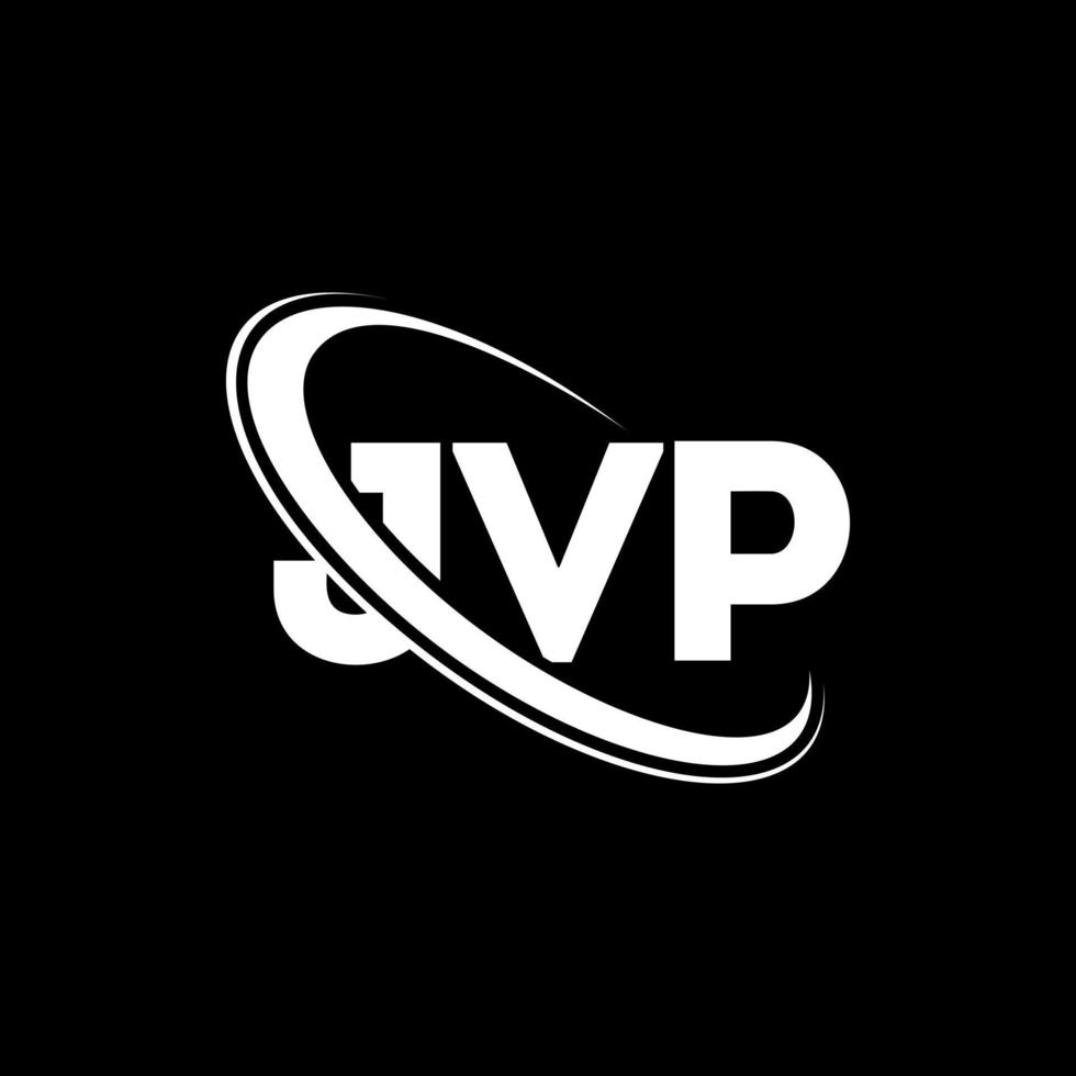 jvp-logo. jvp brief. jvp brief logo ontwerp. initialen jvp-logo gekoppeld aan cirkel en monogram-logo in hoofdletters. jvp typografie voor technologie, zaken en onroerend goed merk. vector