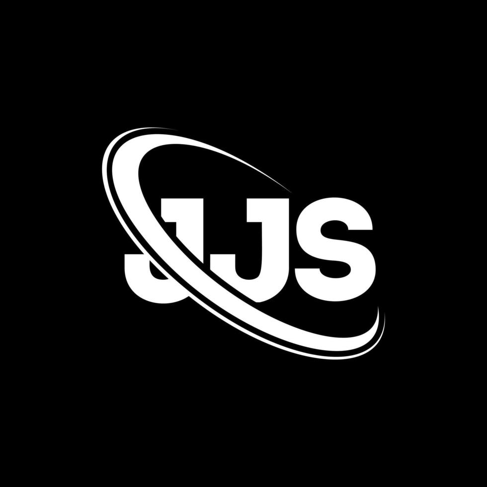 jjs-logo. jjs brief. jjs brief logo ontwerp. initialen jjs-logo gekoppeld aan cirkel en monogram-logo in hoofdletters. jjs typografie voor technologie, zaken en onroerend goed merk. vector