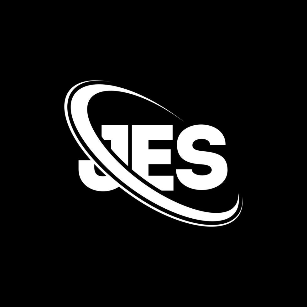 jes-logo. jes brief. jes brief logo ontwerp. initialen jes logo gekoppeld aan cirkel en hoofdletter monogram logo. jes typografie voor technologie, business en onroerend goed merk. vector