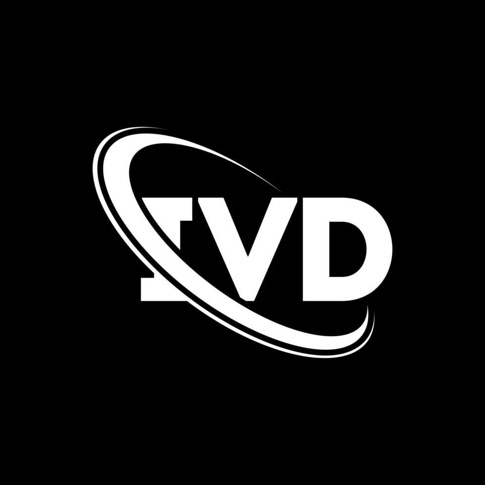 ivd-logo. ivd brief. ivd brief logo ontwerp. initialen ivd-logo gekoppeld aan cirkel en monogram-logo in hoofdletters. ivd typografie voor technologie, zaken en onroerend goed merk. vector