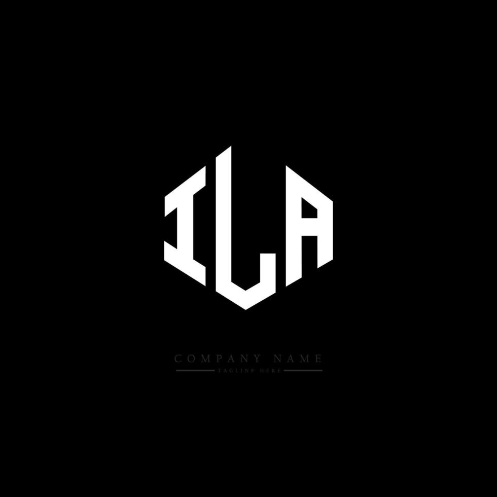 ila letter logo-ontwerp met veelhoekvorm. ila veelhoek en kubusvorm logo-ontwerp. ila zeshoek vector logo sjabloon witte en zwarte kleuren. ila monogram, bedrijfs- en onroerend goed logo.