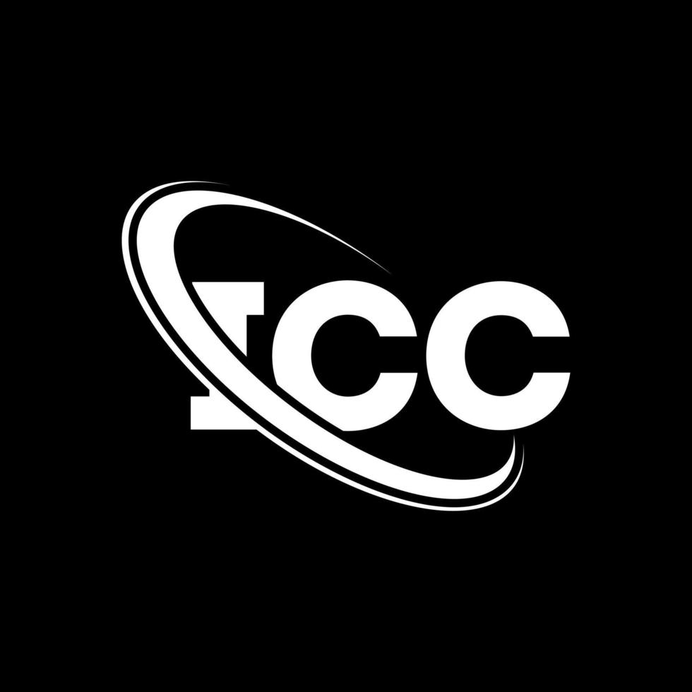 icc-logo. ic brief. icc brief logo ontwerp. initialen icc-logo gekoppeld aan cirkel en monogram-logo in hoofdletters. icc typografie voor technologie, zaken en onroerend goed merk. vector