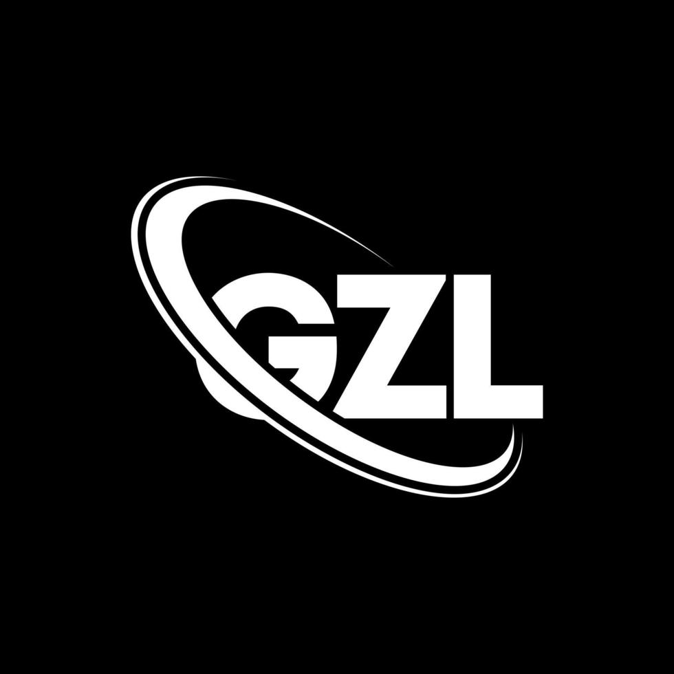 gzl-logo. gzl brief. gzl brief logo ontwerp. initialen gzl-logo gekoppeld aan cirkel en monogram-logo in hoofdletters. gzl typografie voor technologie, zaken en onroerend goed merk. vector