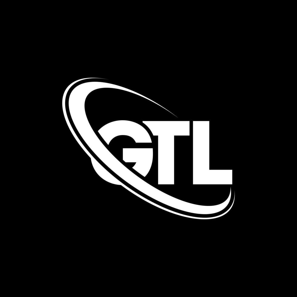 gtl-logo. gtl brief. gtl brief logo ontwerp. initialen gtl-logo gekoppeld aan cirkel en monogram-logo in hoofdletters. gtl-typografie voor technologie, zaken en onroerend goed merk. vector