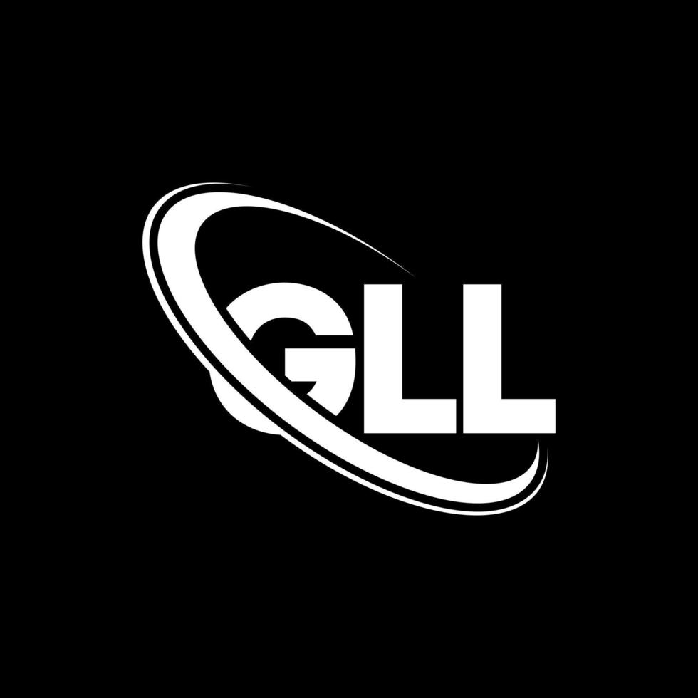 gll-logo. gl brief. gll brief logo ontwerp. initialen gll logo gekoppeld aan cirkel en hoofdletter monogram logo. gll typografie voor technologie, business en onroerend goed merk. vector