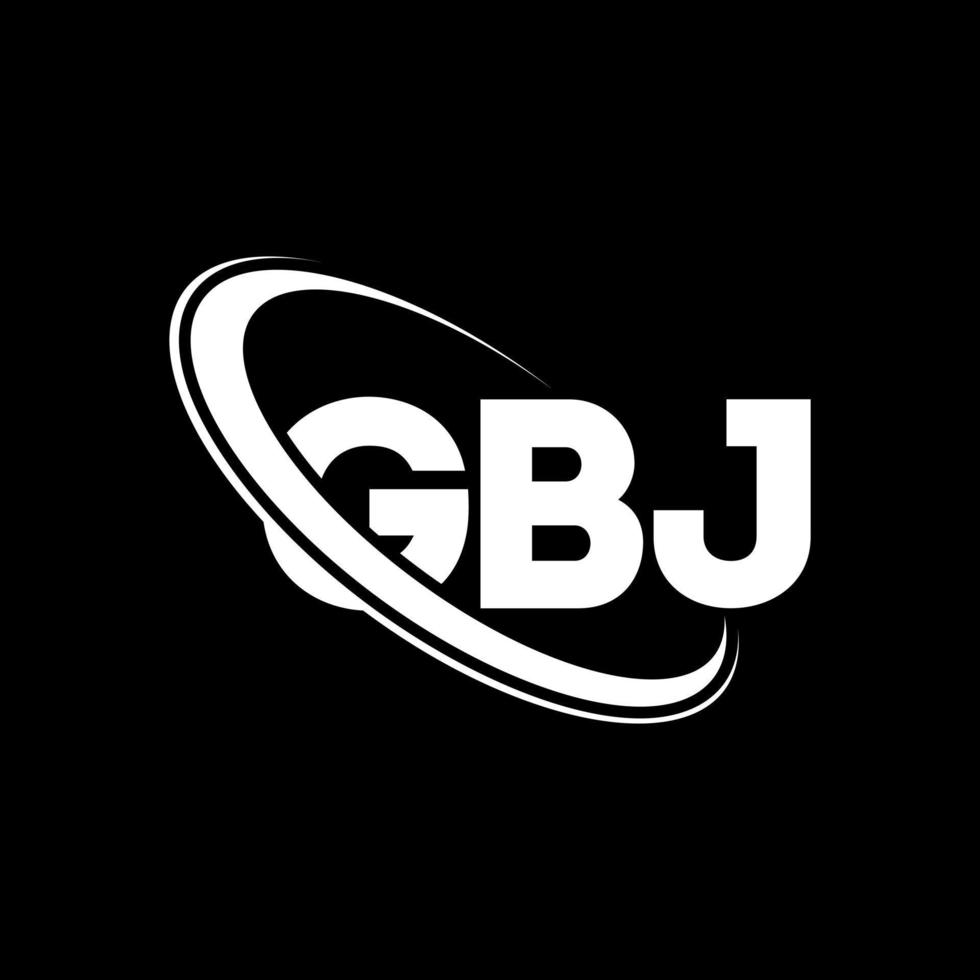 gbj-logo. gb brief. gbj brief logo ontwerp. initialen gbj-logo gekoppeld aan cirkel en monogram-logo in hoofdletters. gbj typografie voor technologie, zaken en onroerend goed merk. vector