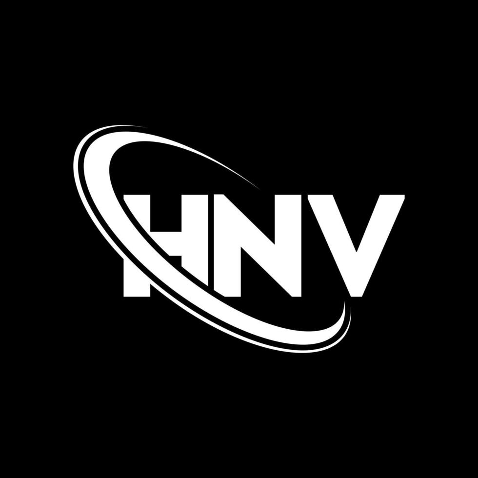 hnv-logo. hnv brief. hnv brief logo ontwerp. initialen hnv logo gekoppeld aan cirkel en monogram logo in hoofdletters. hnv typografie voor technologie, zaken en onroerend goed merk. vector