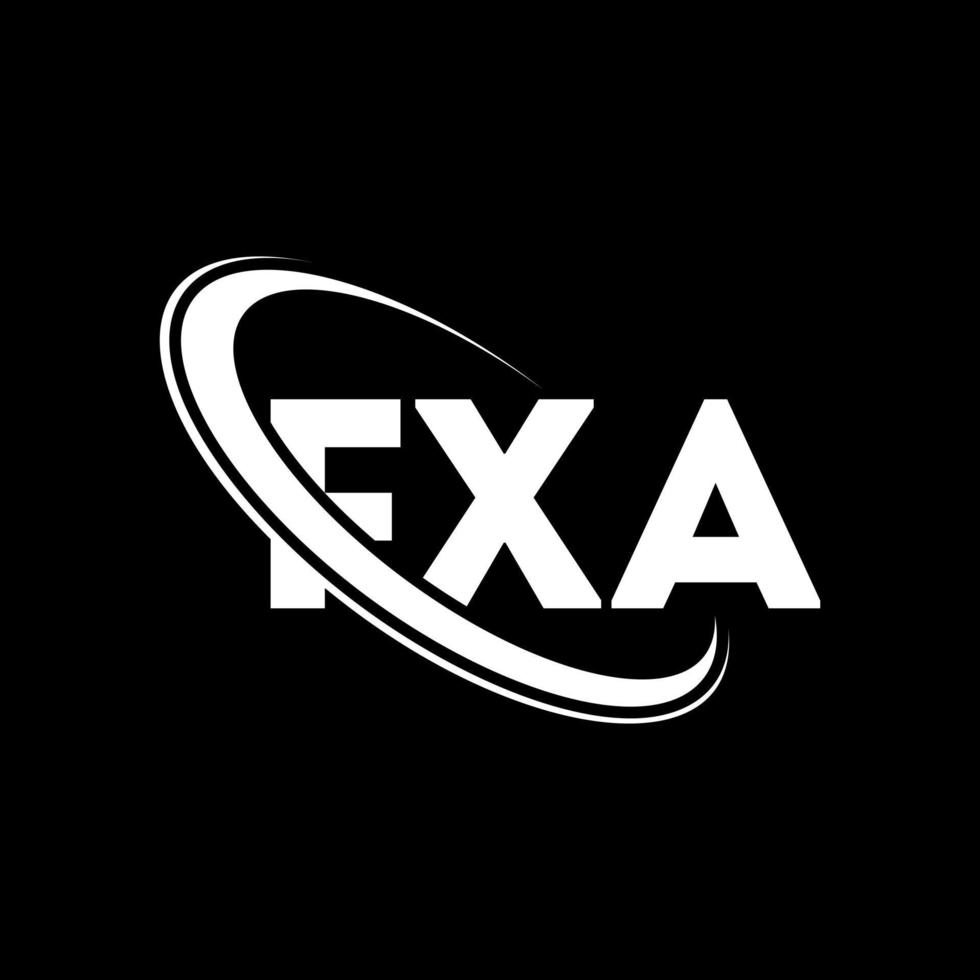 fxa-logo. fxa brief. fxa brief logo ontwerp. initialen fxa logo gekoppeld aan cirkel en hoofdletter monogram logo. fxa typografie voor technologie, zaken en onroerend goed merk. vector