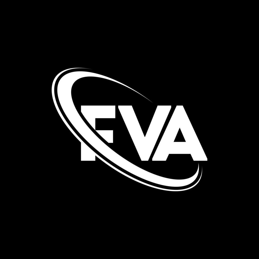 fva-logo. fv brief. fva brief logo ontwerp. initialen fva-logo gekoppeld aan cirkel en monogram-logo in hoofdletters. fva typografie voor technologie, zaken en onroerend goed merk. vector