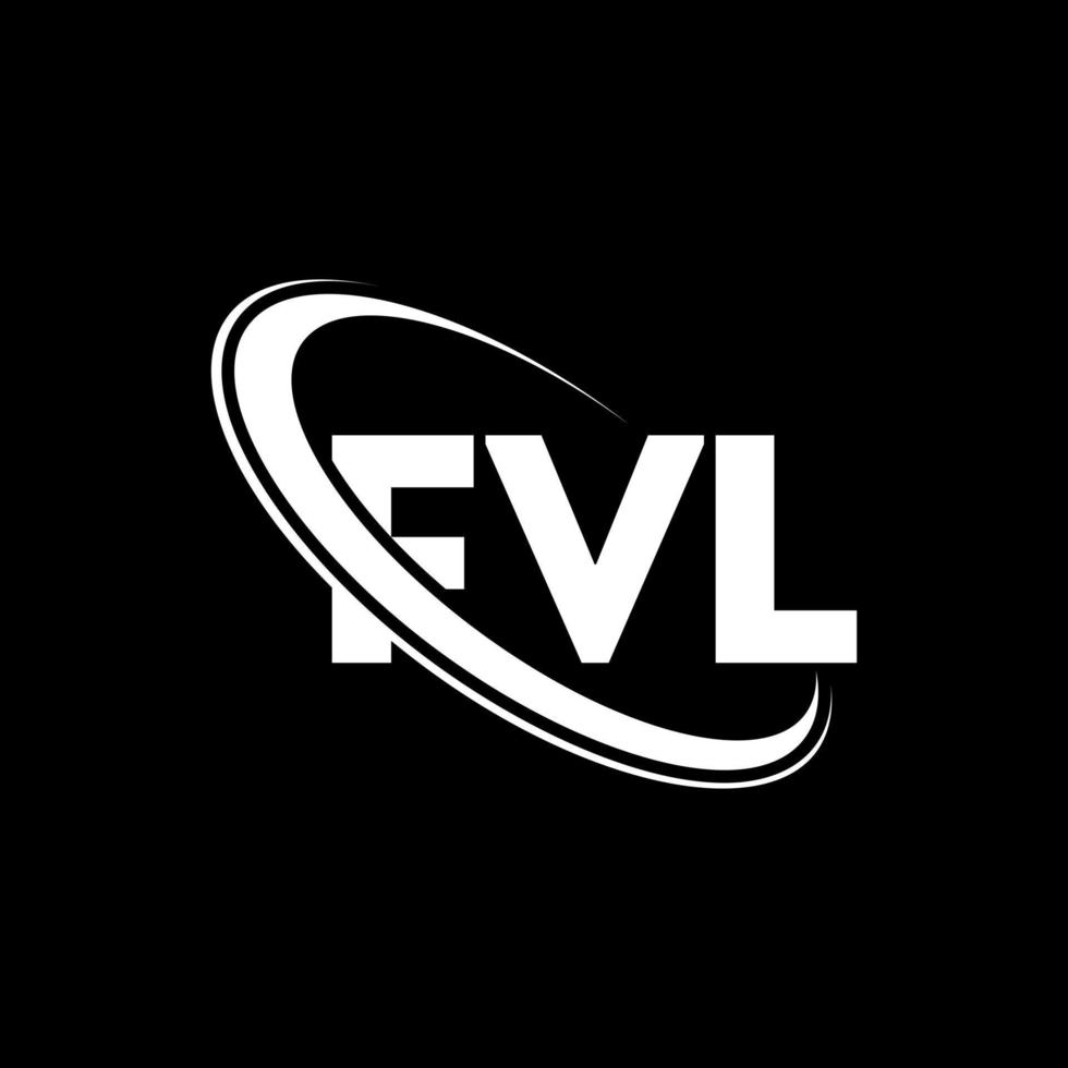 fvl-logo. fv brief. fvl brief logo ontwerp. initialen fvl-logo gekoppeld aan cirkel en monogram-logo in hoofdletters. fvl typografie voor technologie, zaken en onroerend goed merk. vector