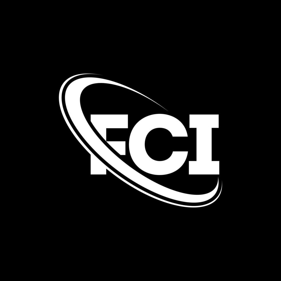 fci-logo. fci brief. fci brief logo ontwerp. initialen fci-logo gekoppeld aan cirkel en monogram-logo in hoofdletters. fci typografie voor technologie, zaken en onroerend goed merk. vector