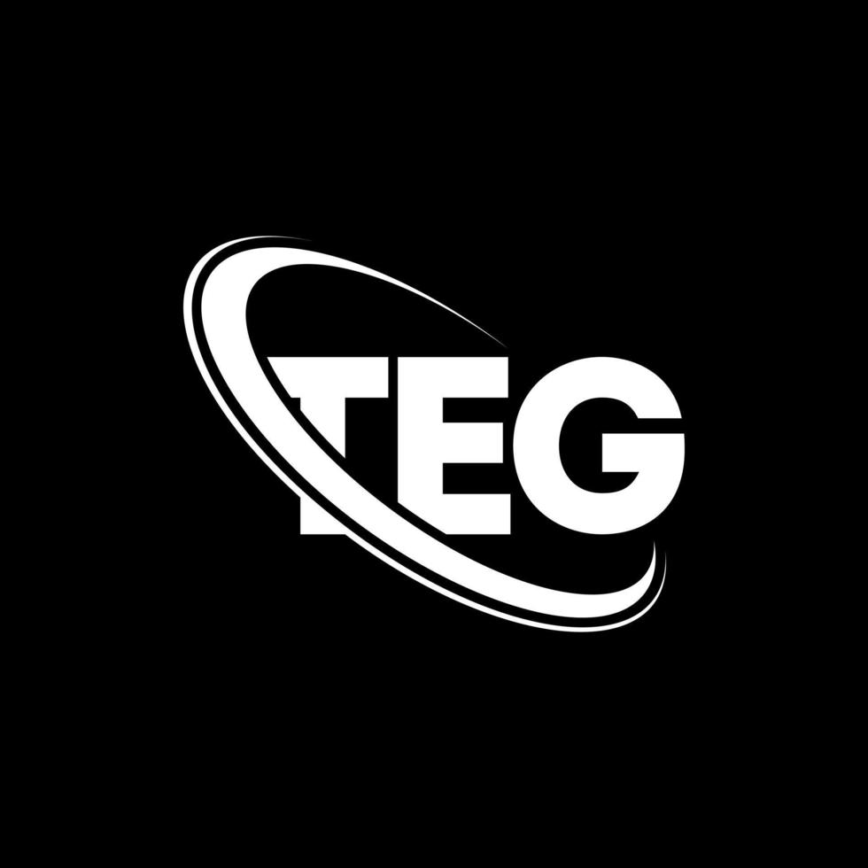 teg-logo. teg brief. teg brief logo ontwerp. initialen teg logo gekoppeld aan cirkel en hoofdletter monogram logo. teg typografie voor technologie, business en onroerend goed merk. vector