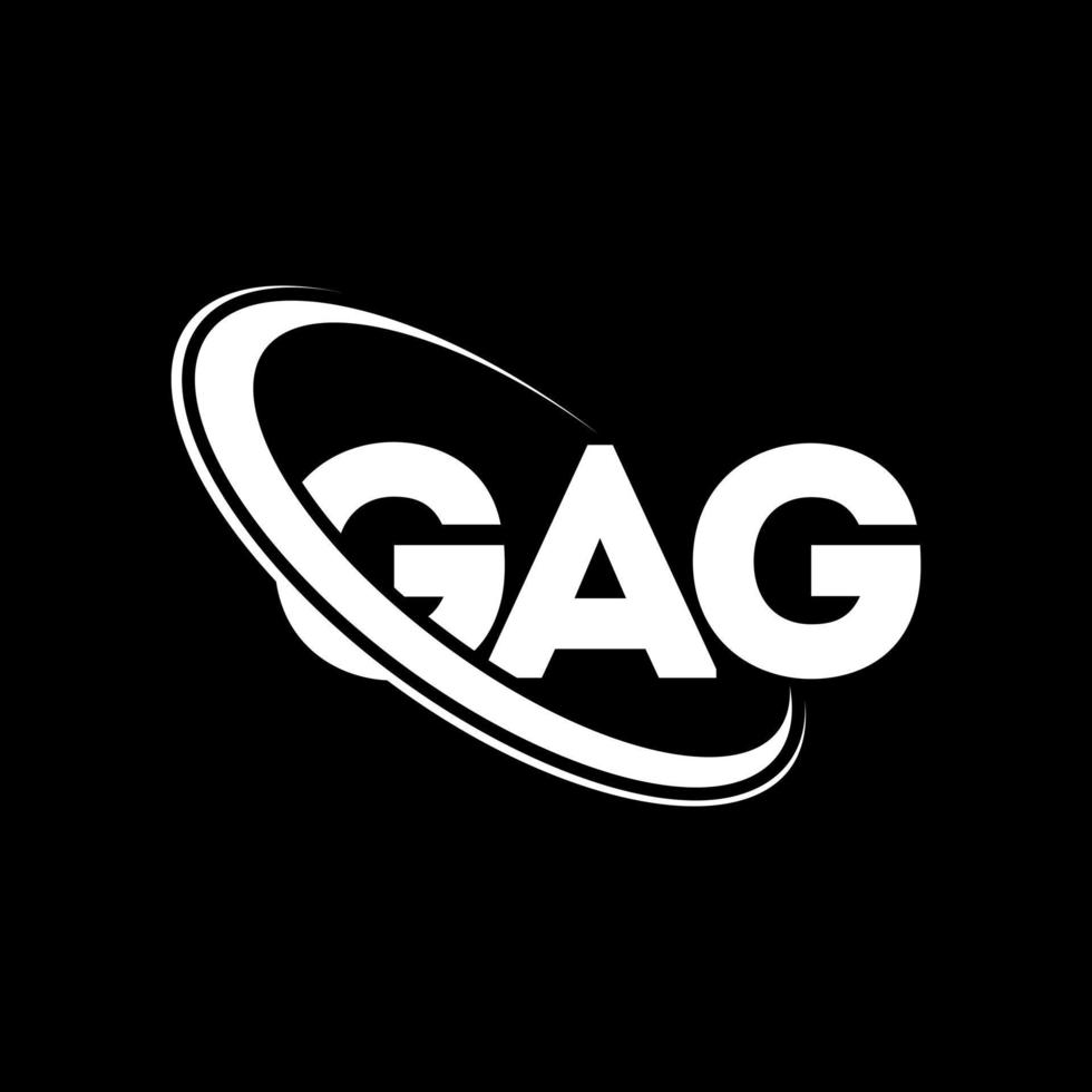 gag-logo. gag brief. gag brief logo ontwerp. initialen gag logo gekoppeld aan cirkel en hoofdletter monogram logo. gag typografie voor technologie, business en onroerend goed merk. vector