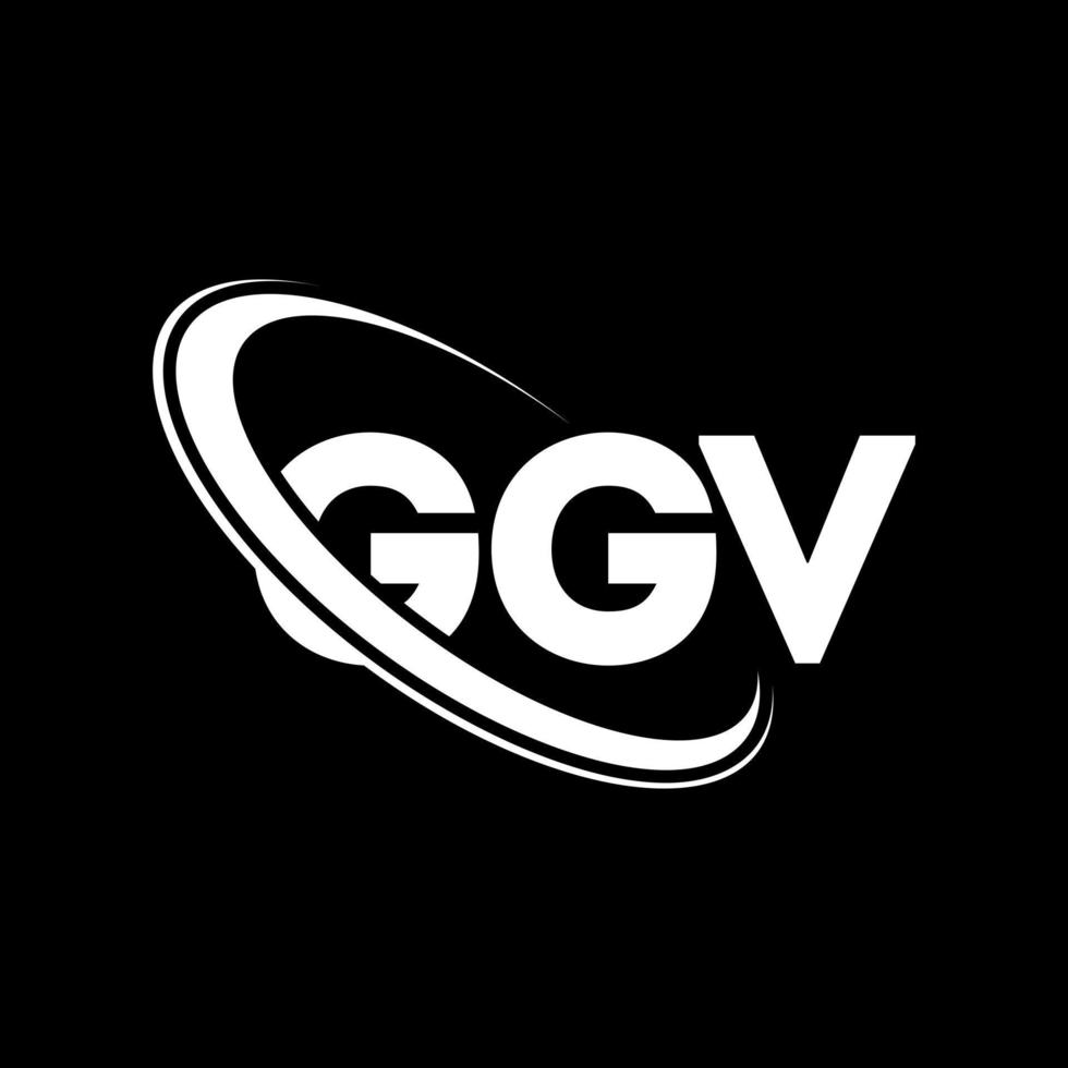 ggv-logo. gv brief. ggv brief logo ontwerp. initialen ggv-logo gekoppeld aan cirkel en monogram-logo in hoofdletters. ggv typografie voor technologie, zaken en onroerend goed merk. vector