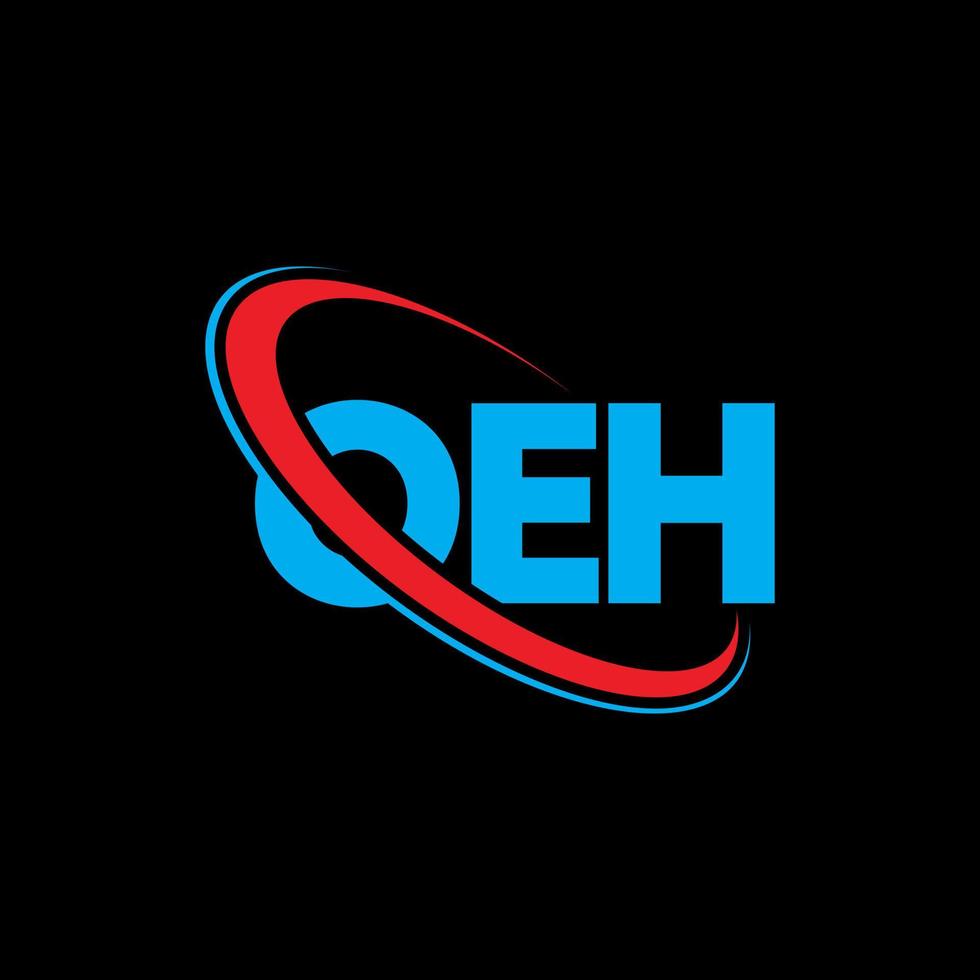 oeh logo. oeh brief. oeh brief logo ontwerp. initialen oeh logo gekoppeld aan cirkel en monogram logo in hoofdletters. oeh typografie voor technologie, zaken en onroerend goed merk. vector