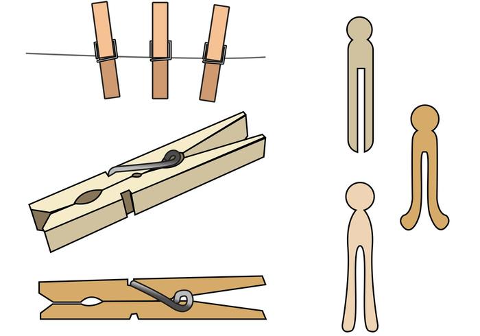 Clothespin vectoren