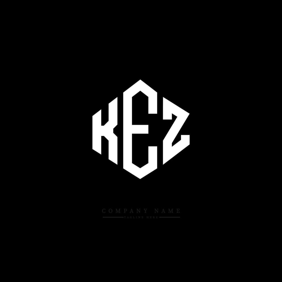 kez letter logo-ontwerp met veelhoekvorm. kez veelhoek en kubusvorm logo-ontwerp. kez zeshoek vector logo sjabloon witte en zwarte kleuren. kez monogram, business en onroerend goed logo.