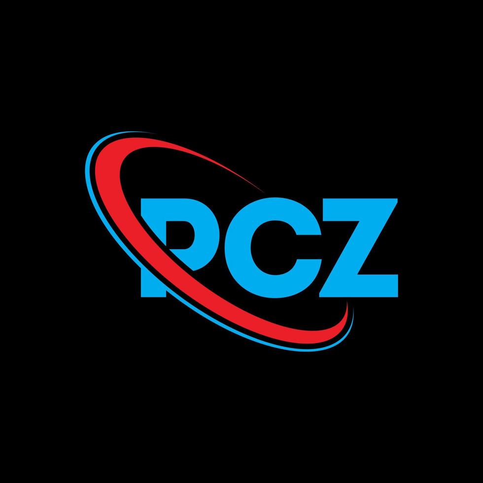 pcz-logo. pcz brief. pcz brief logo ontwerp. initialen pcz logo gekoppeld aan cirkel en hoofdletter monogram logo. pcz typografie voor technologie, business en onroerend goed merk. vector