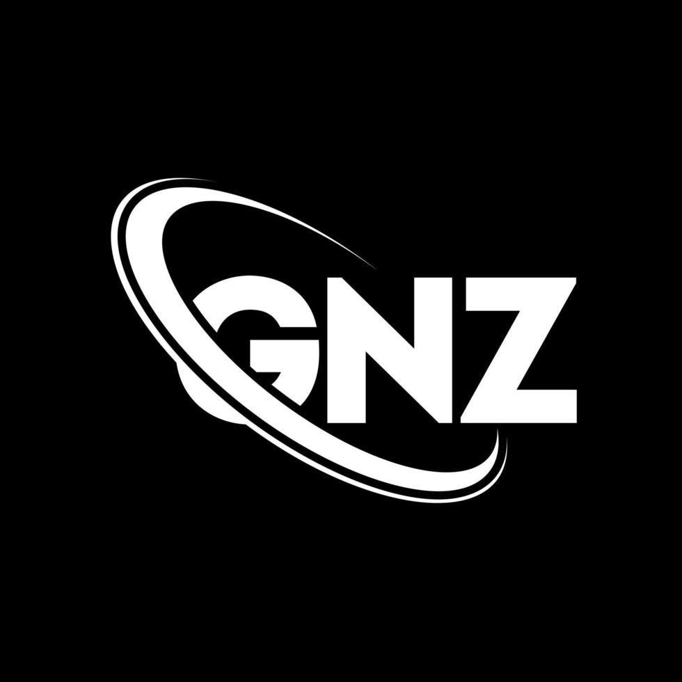 gnz-logo. gn brief. gnz brief logo ontwerp. initialen gnz logo gekoppeld aan cirkel en hoofdletter monogram logo. gnz typografie voor technologie, zaken en onroerend goed merk. vector