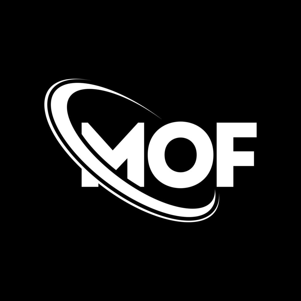 mof-logo. mof brief. mof brief logo ontwerp. initialen mof logo gekoppeld aan cirkel en hoofdletter monogram logo. mof typografie voor technologie, business en onroerend goed merk. vector