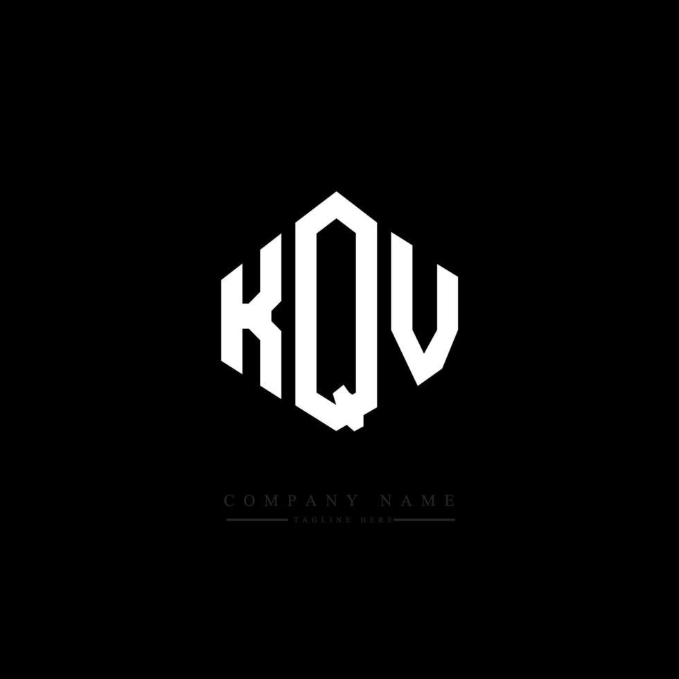 kqv letter logo-ontwerp met veelhoekvorm. kqv veelhoek en kubusvorm logo-ontwerp. kqv zeshoek vector logo sjabloon witte en zwarte kleuren. kqv-monogram, bedrijfs- en onroerendgoedlogo.