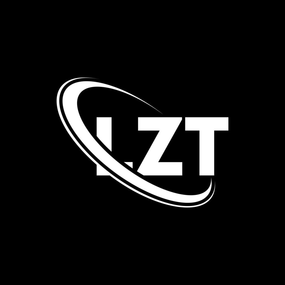 lzt-logo. lzt brief. lzt brief logo ontwerp. initialen lzt-logo gekoppeld aan cirkel en monogram-logo in hoofdletters. lzt typografie voor technologie, zaken en onroerend goed merk. vector